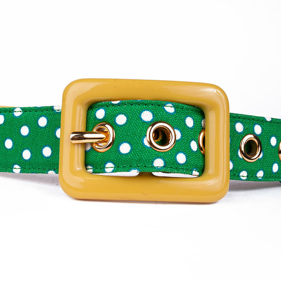 MIU MIU FOREST GREEN, WHITE SMOKE EVENING BELT | WOMENS - Picture 2 of 4